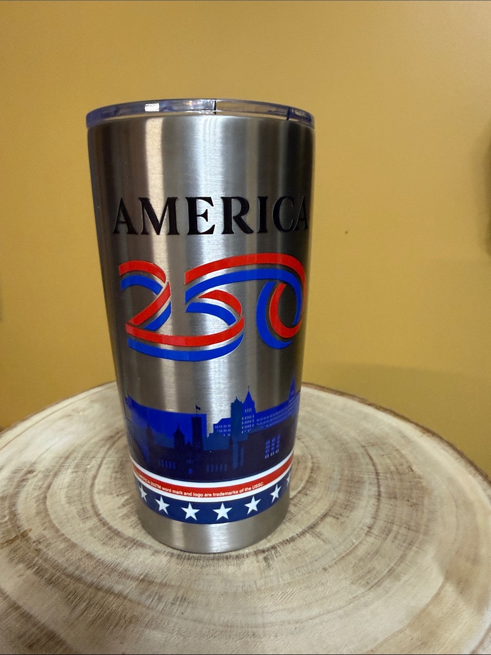 Source Unknown Patriotic USA Insulated Tumbler 20oz Red, White & Blue Travel Cup